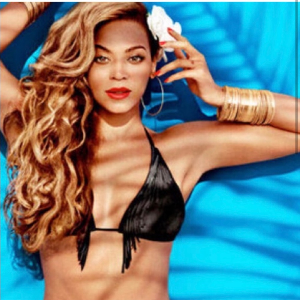 H&M Black Fringe Bikini Top